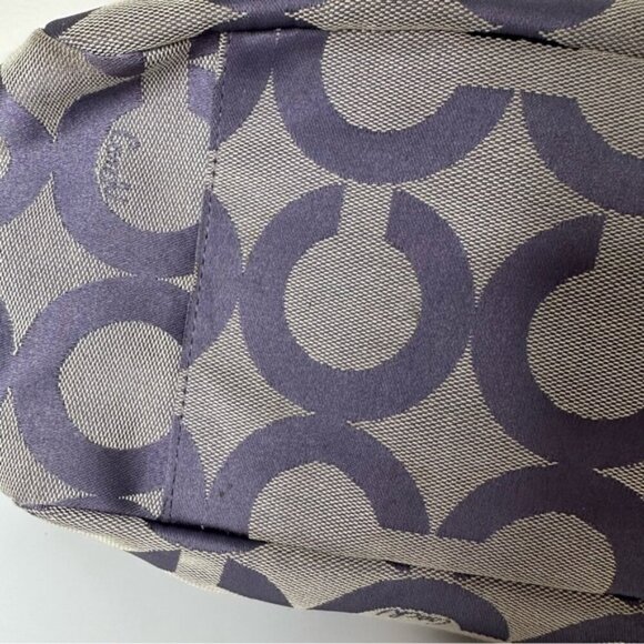 Coach Parker Op Art Lavender and Gray Jacquard Signature Hobo Shoulder Bag - Picture 6 of 15